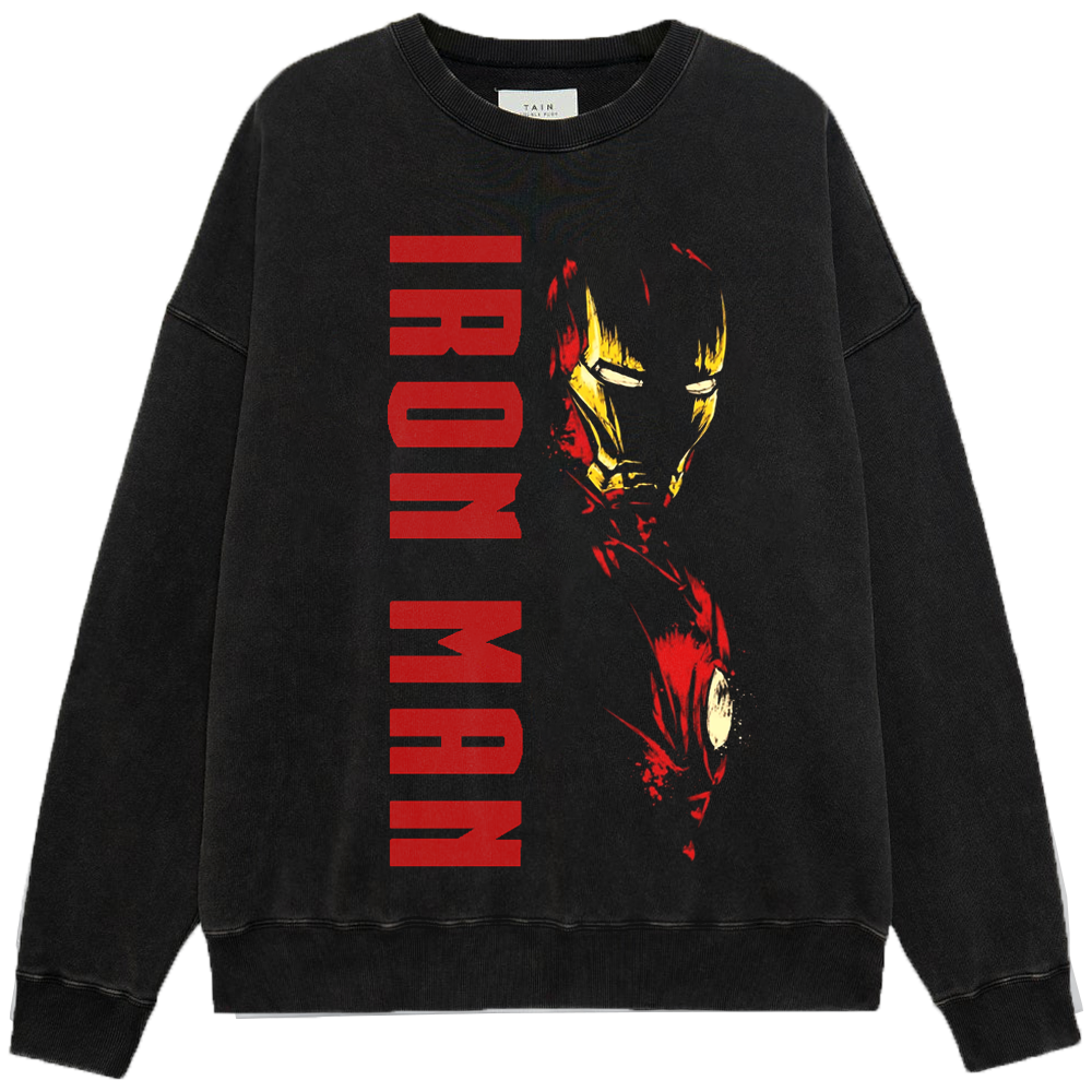 Marvel Iron Man Vertical Splatter Logo Print