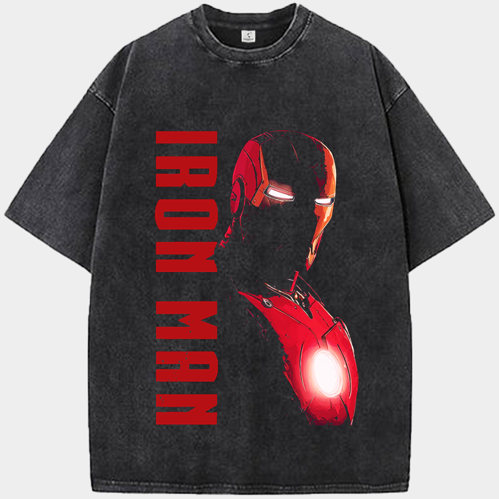 Marvel Iron Man Vertical Text Comic Cover Style Print