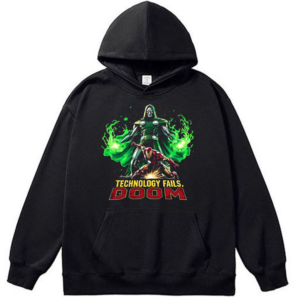 Marvel Iron Man vs. Doctor Doom "TECHNOLOGY FAILS, DOOM" Battle Illustration Print