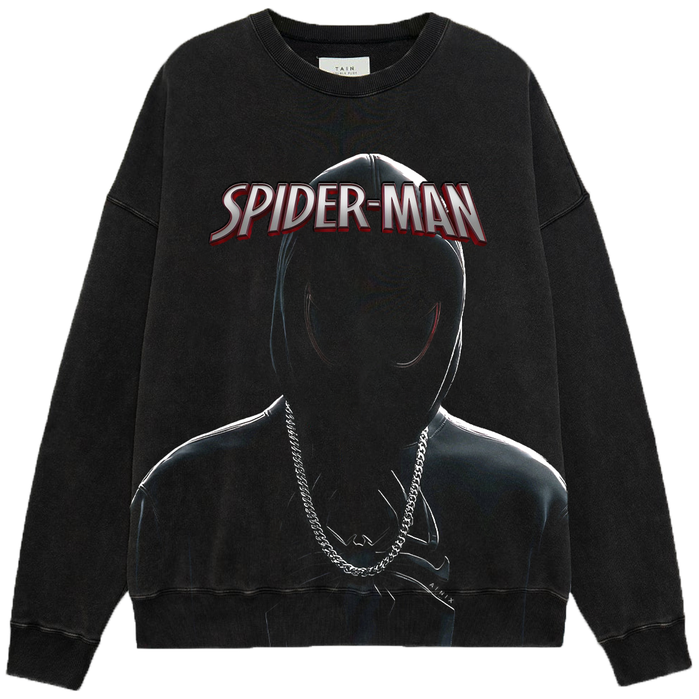 Marvel Spider-Man Miles Morales Dark Street Style Necklace Bust Red Eye Reflection Print