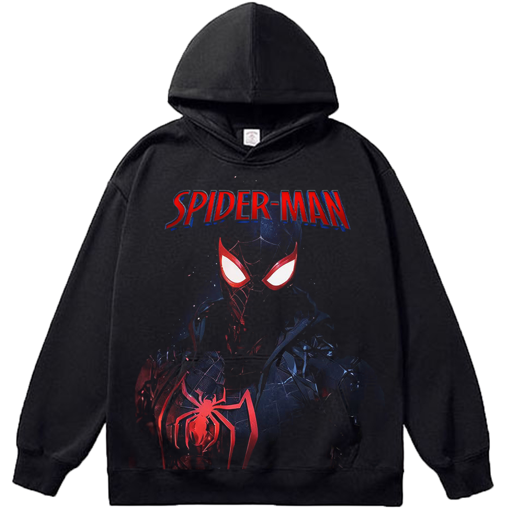 Marvel Spider-Man Miles Morales Double Clone Red-Eye Bust Dark Red Background Print