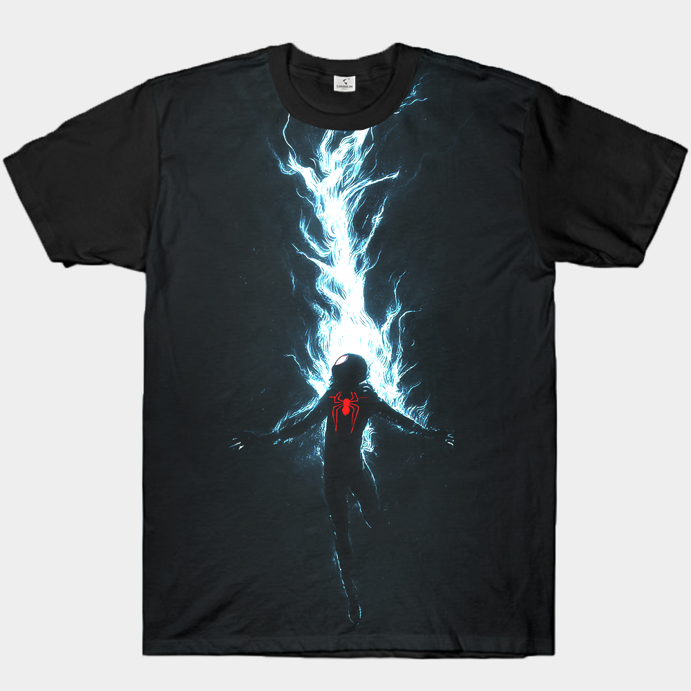 Marvel Spider-Man Miles Morales Energy Beam Levitation Pose Print