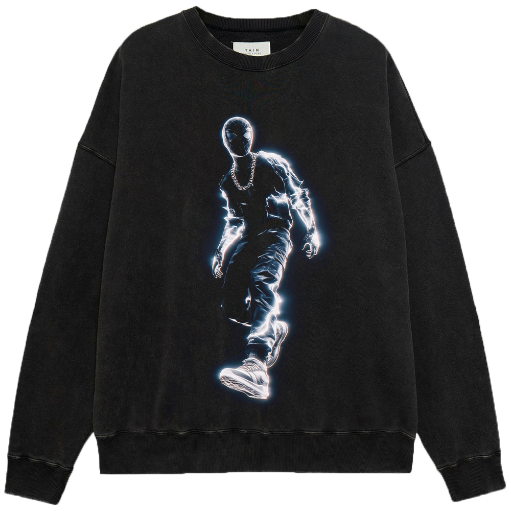 Marvel Spider-Man Miles Morales Street Style Glowing Outline Walking Pose Print