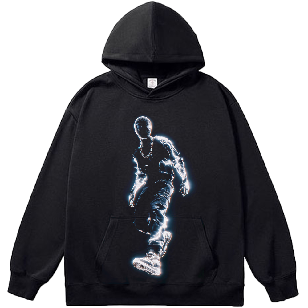 Marvel Spider-Man Miles Morales Street Style Glowing Outline Walking Pose Print