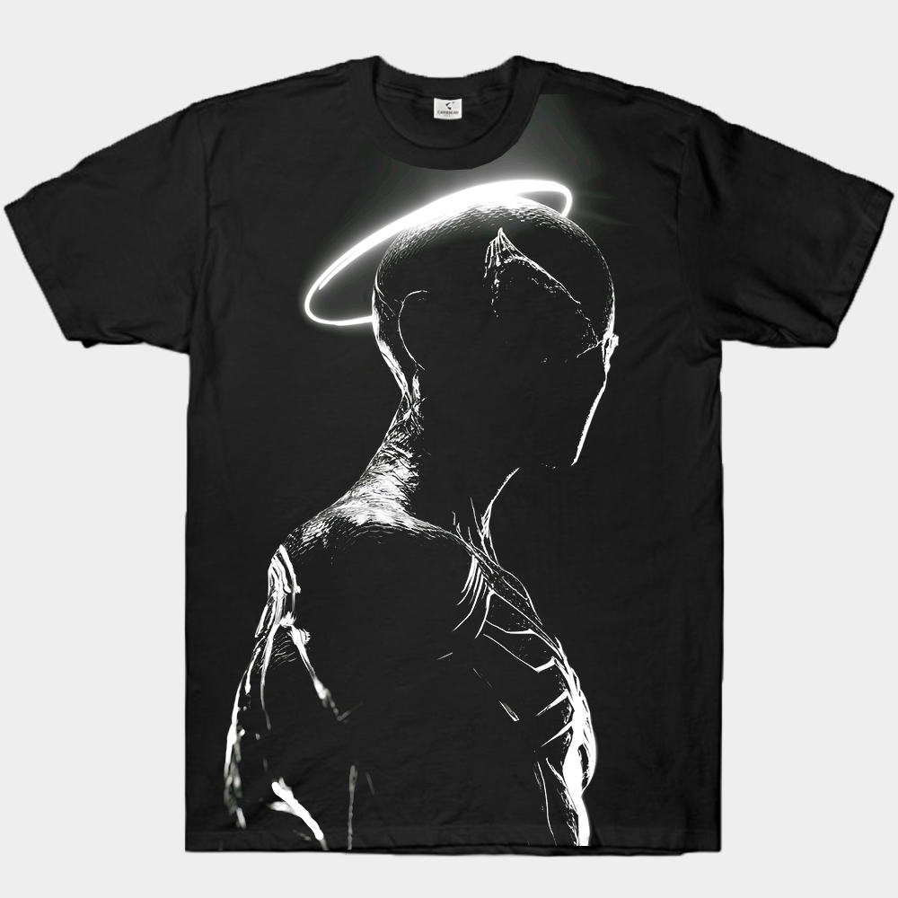 Marvel Spider-Man Symbiote Suit Black & White High Contrast Halo Bust Print