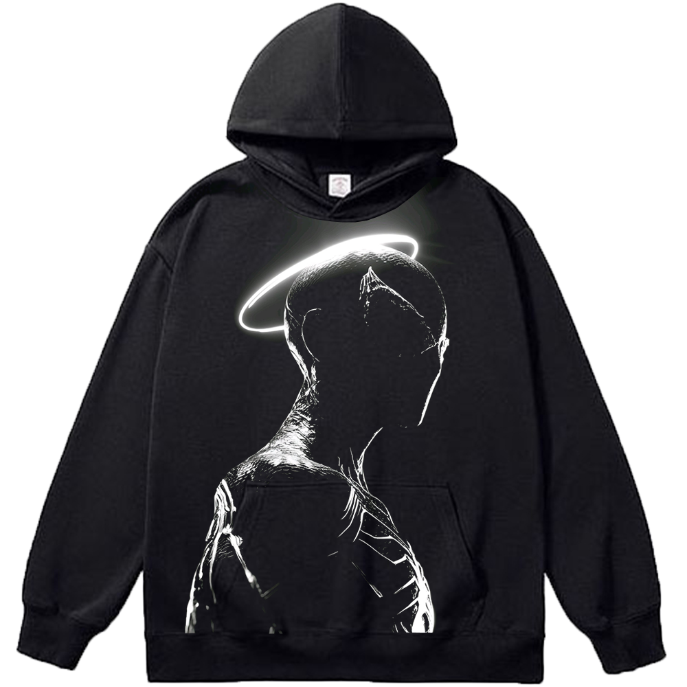 Marvel Spider-Man Symbiote Suit Black & White High Contrast Halo Bust Print