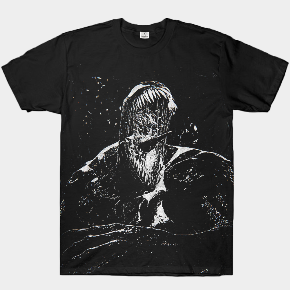 Marvel Venom B&W Brush Stroke Bust Print