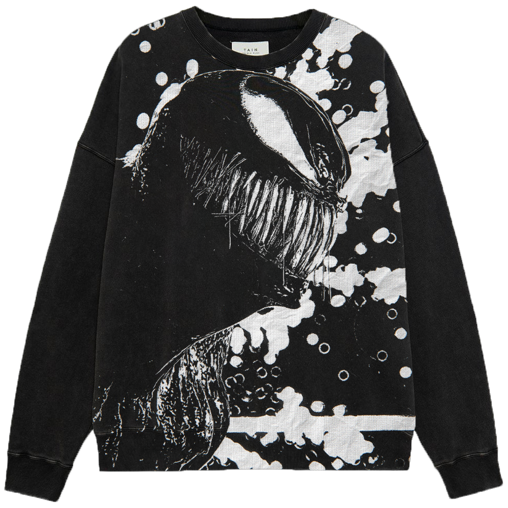 Marvel Venom Line Art Profile (Dot Background) Print