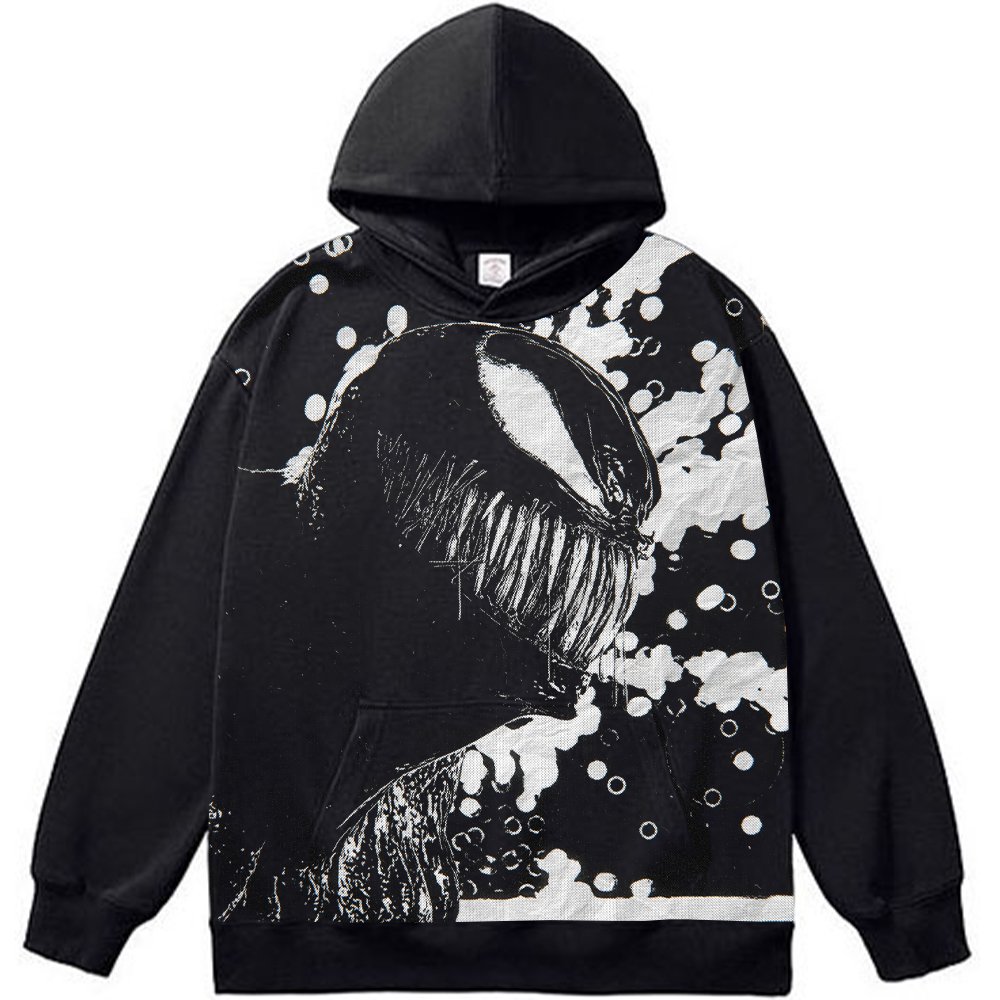 Marvel Venom Line Art Profile (Dot Background) Print