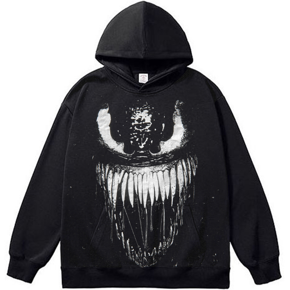 Marvel Venom Minimalist B&W Halftone Print