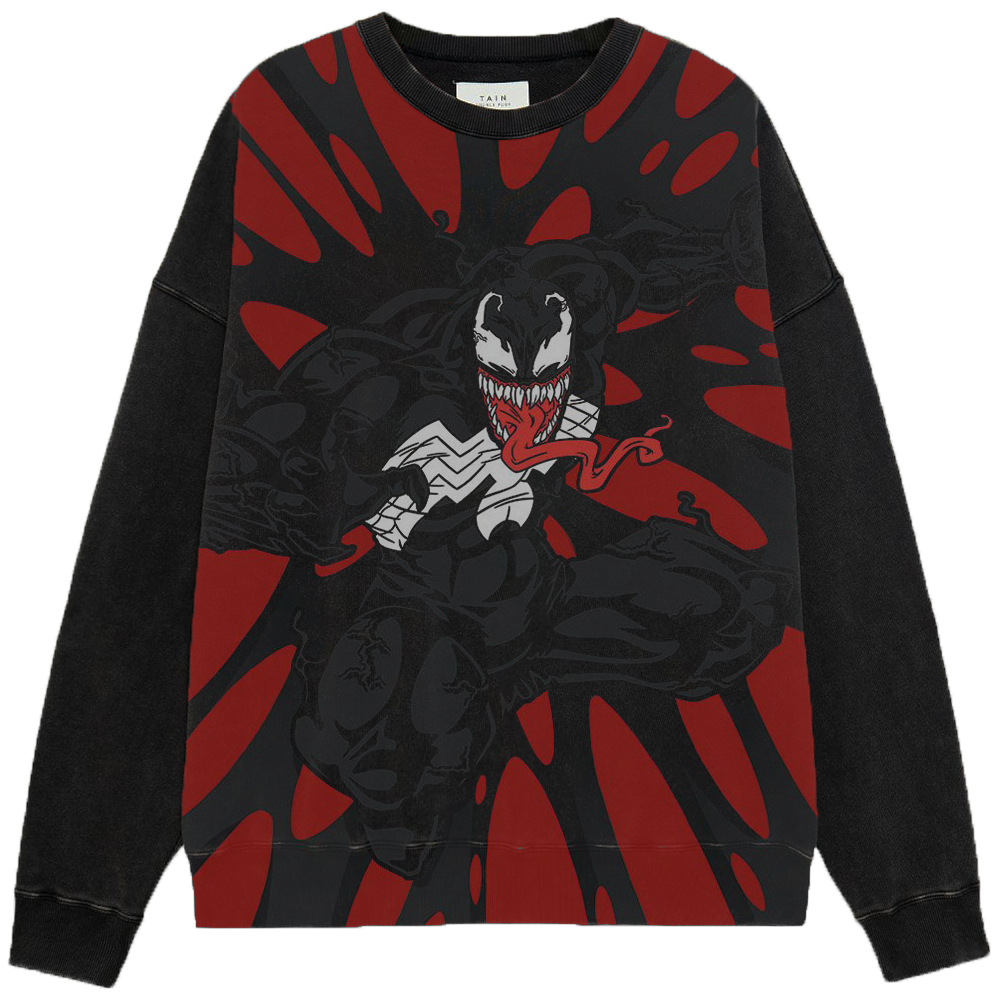 Marvel Venom Red Black Burst Background Pose Print