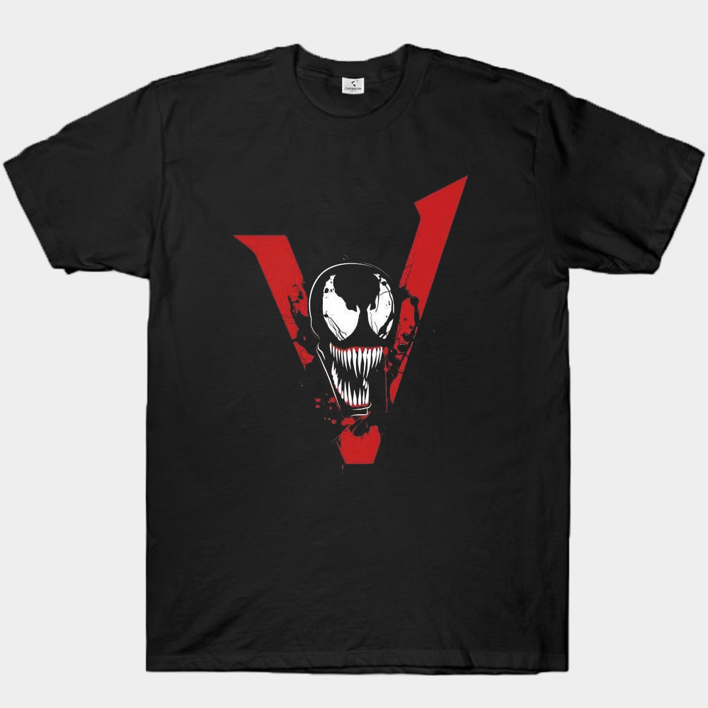 Marvel Venom Red V-Shaped Background Portrait Print