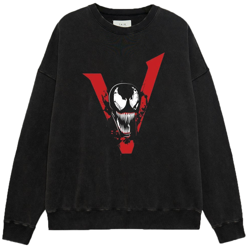 Marvel Venom Red V-Shaped Background Portrait Print