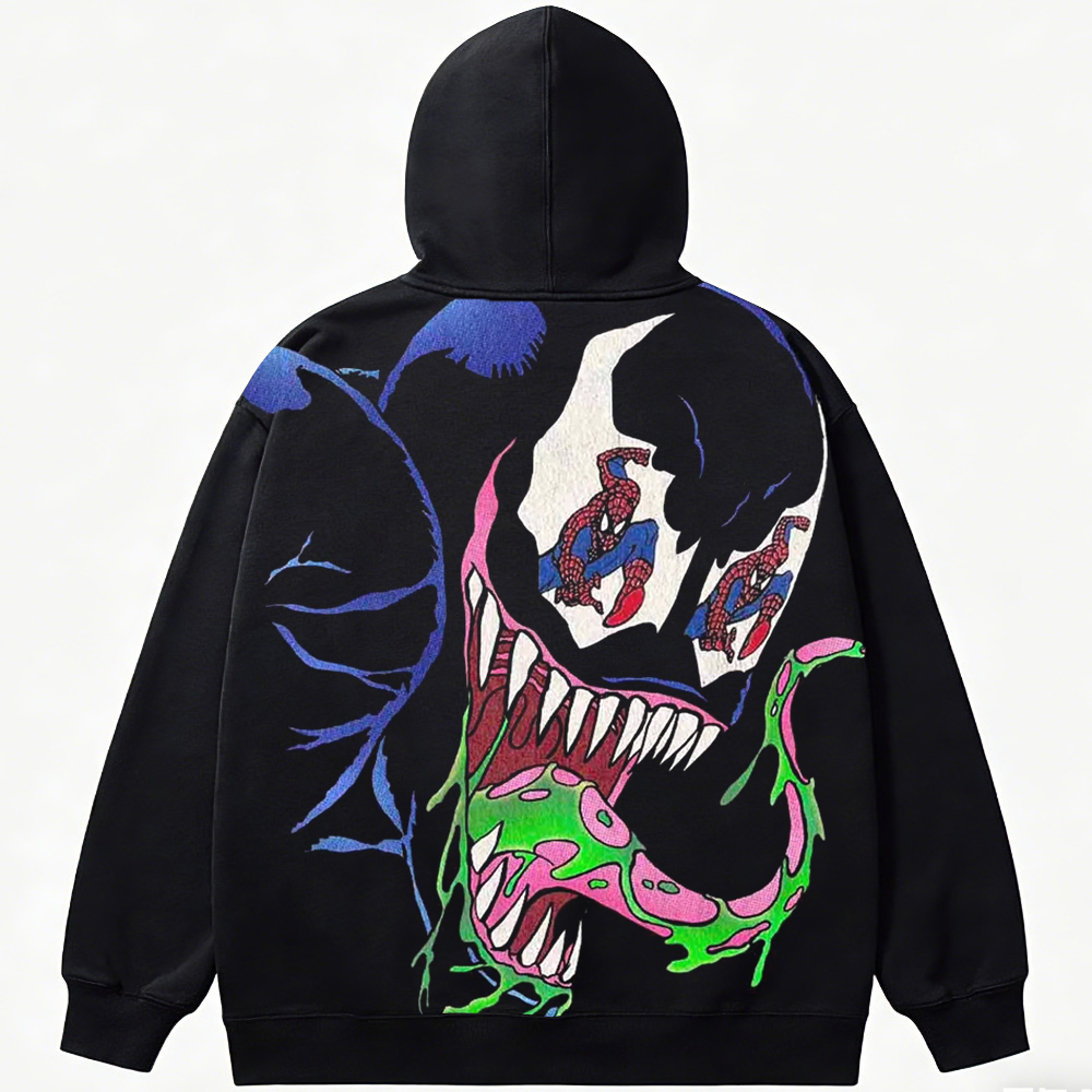 Marvel Venom Retro Comic Style Spider-Man Eye Detail Colorful Venom Print