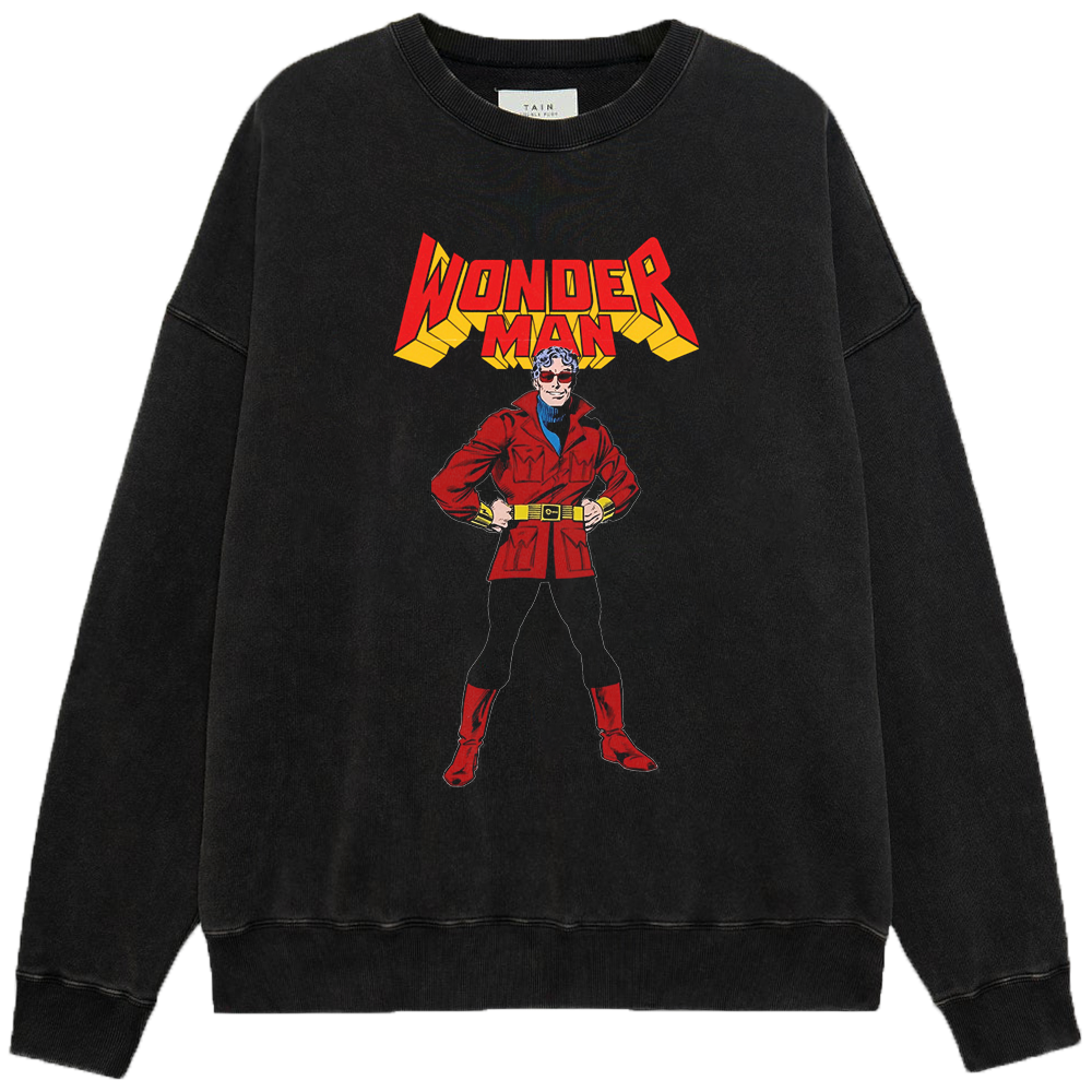 Marvel Wonder Man Classic Comic Style Red-Black Suit Standing Pose Print