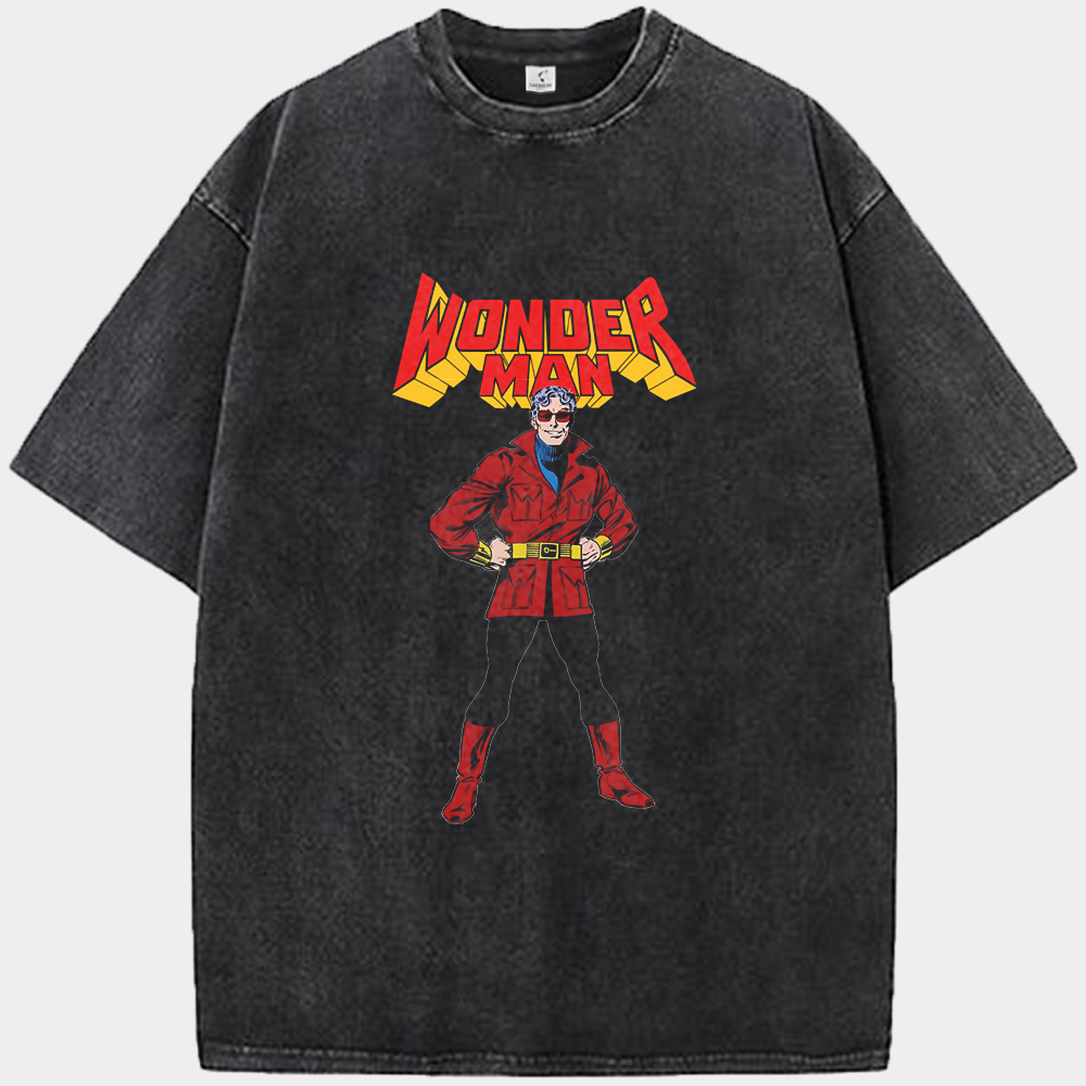 Marvel Wonder Man Classic Comic Style Red-Black Suit Standing Pose Print