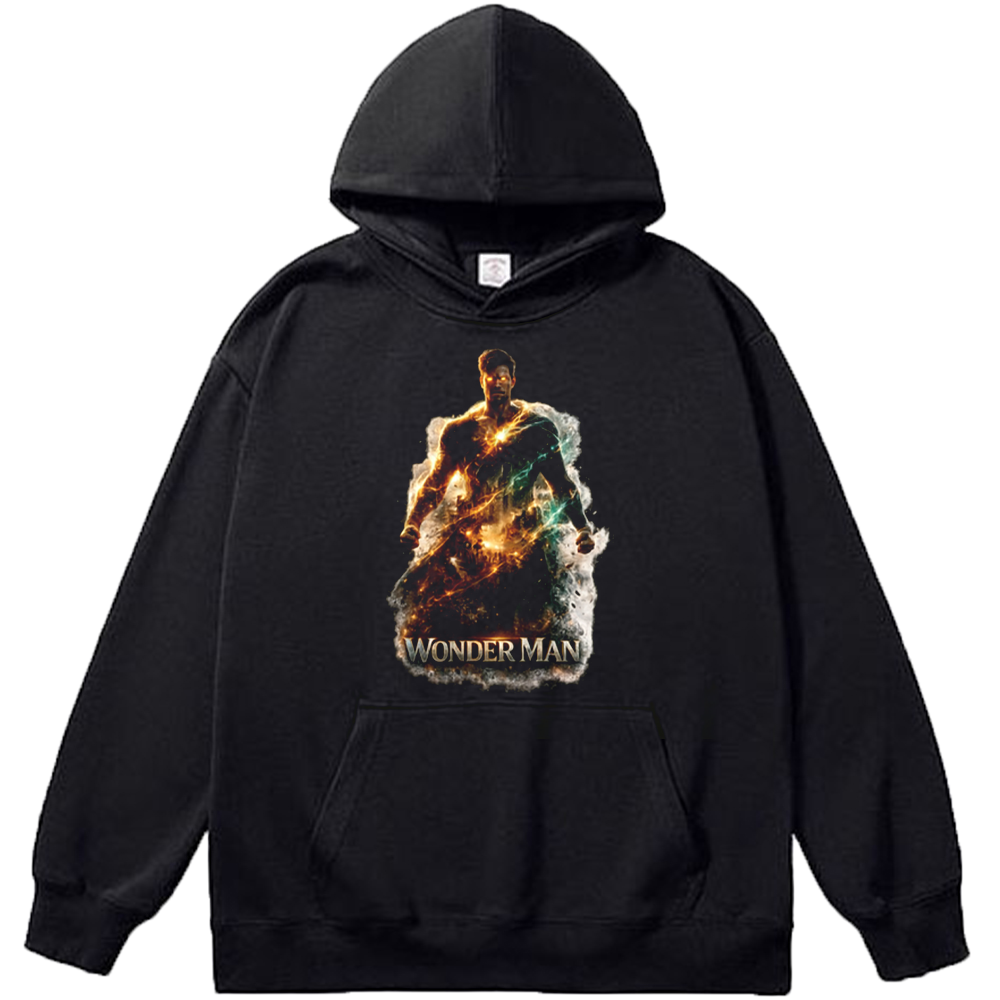 Marvel Wonder Man Gold-Blue Nebula Effect Standing Pose Print