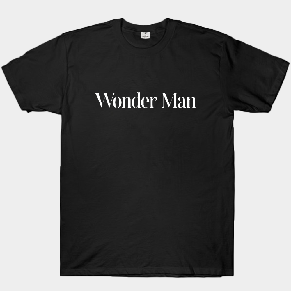 Marvel Wonder Man Minimalist White Text Logo Print