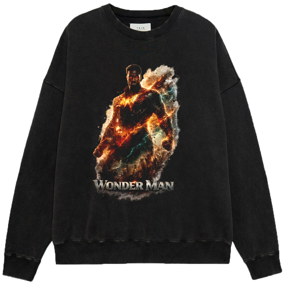 Marvel Wonder Man Orange-Red Nebula Effect Standing Pose Print