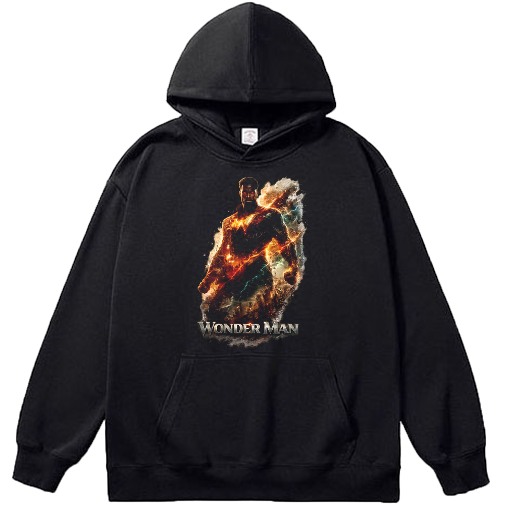 Marvel Wonder Man Orange-Red Nebula Effect Standing Pose Print