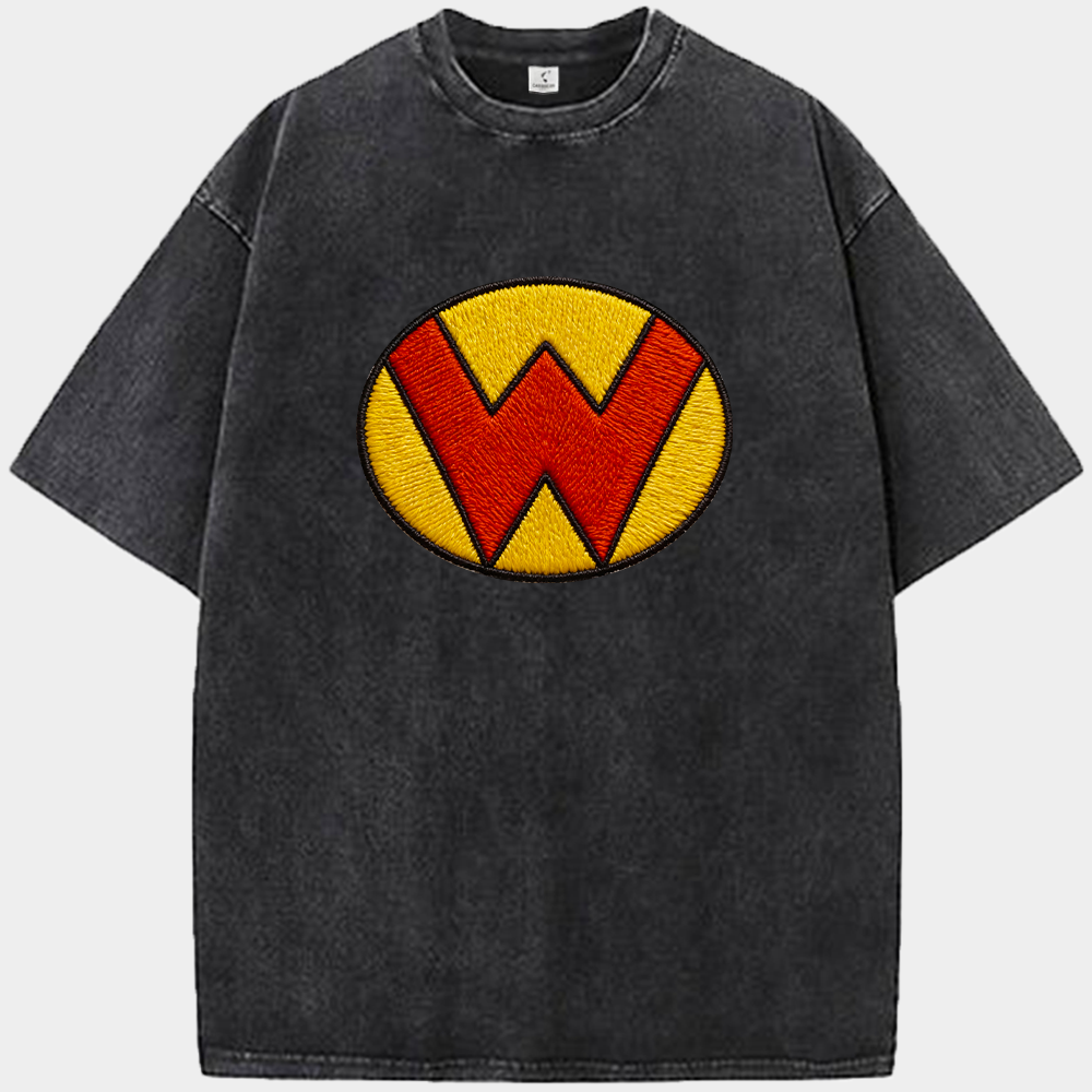 Marvel Wonder Man Vintage Distressed W-Badge Embroidered Print