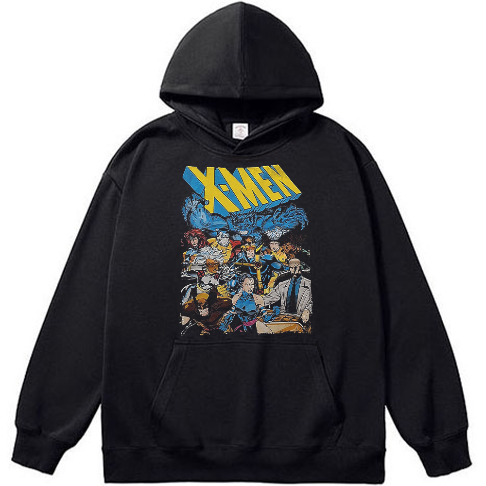 Marvel X-Men 90's Vintage Blue Yellow Title Retro Full Team Print