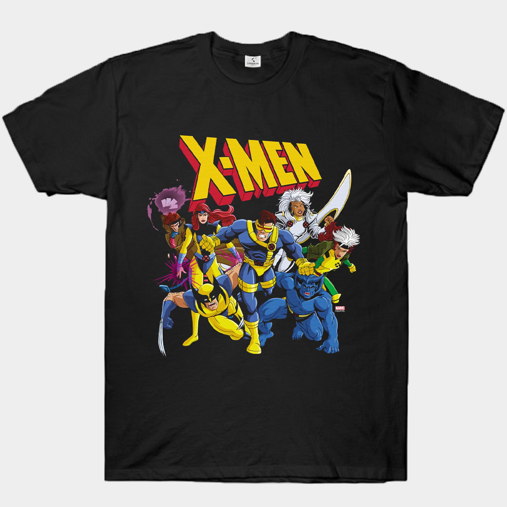 Marvel X-Men 90's Vintage Classic Animated Style Full Team Print