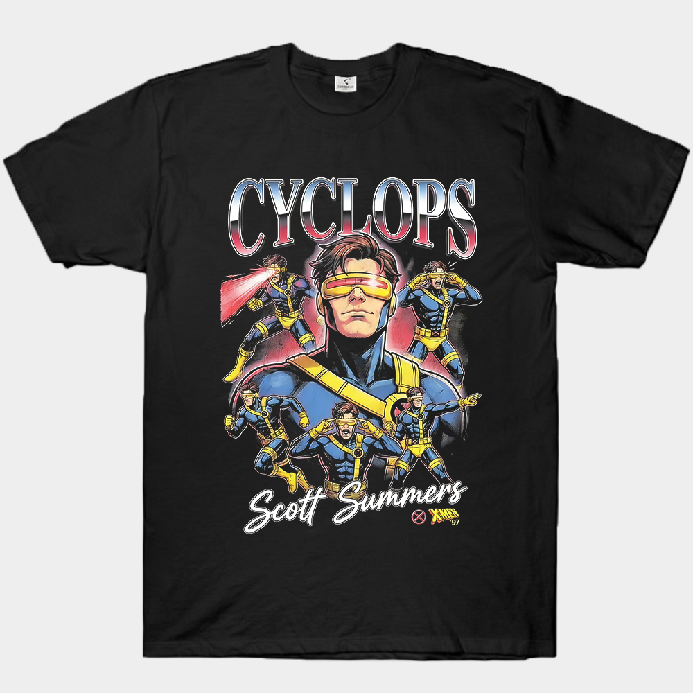 Marvel X-Men 90's Vintage Cyclops Multi-Action Collage Print