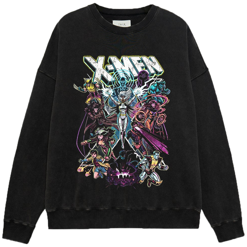 Marvel X-Men 90's Vintage Neon Style Full Team Print