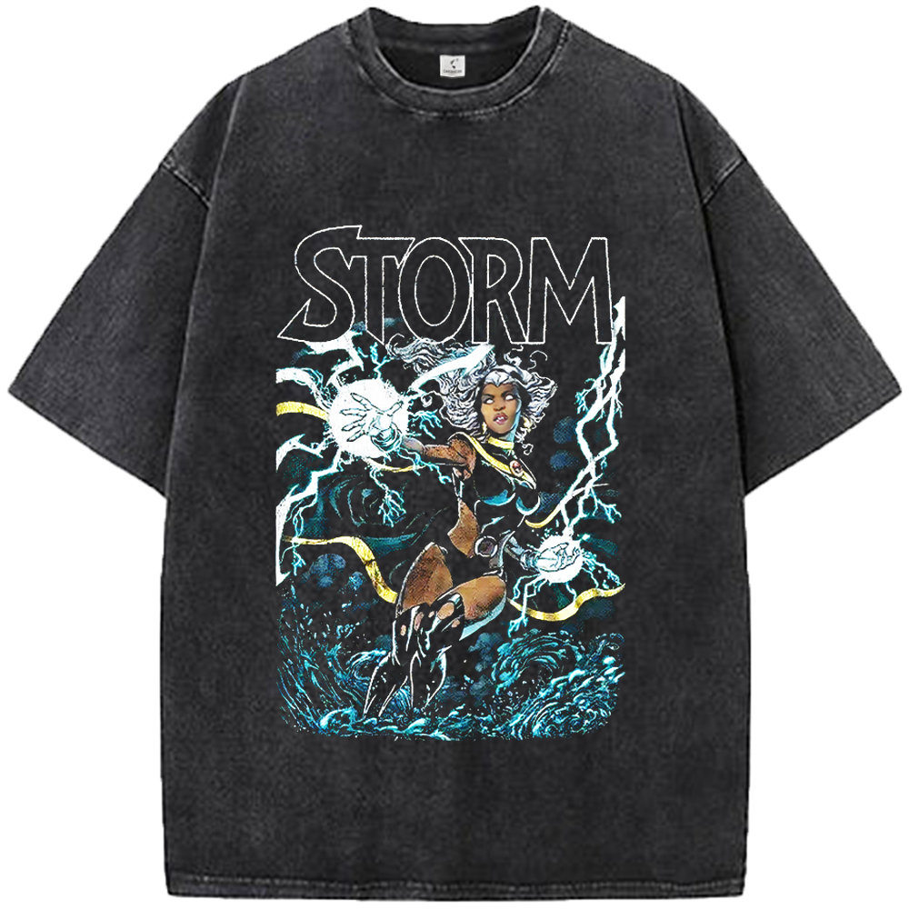 Marvel X-Men 90's Vintage Storm Lightning Effect Print