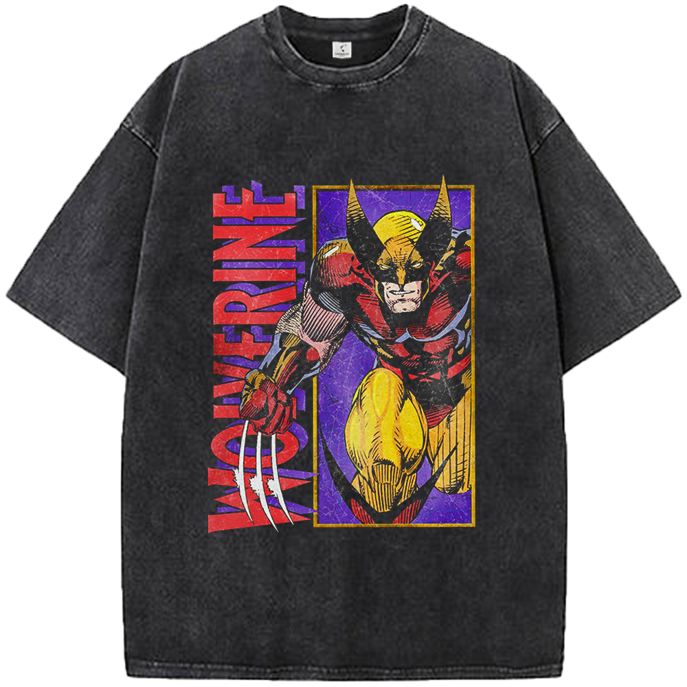 Marvel X-Men Wolverine 90's Vintage  Distressed Print