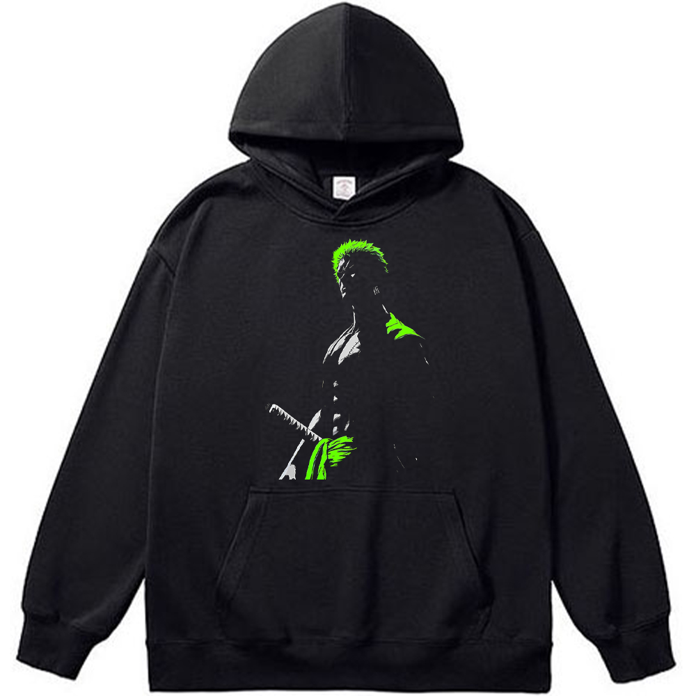 One Piece Roronoa Zoro Neon Green Silhouette  Print
