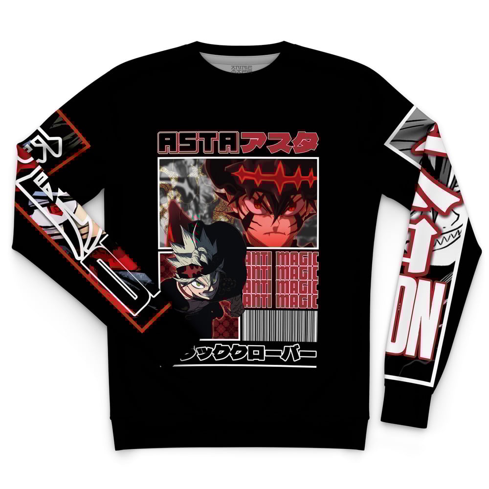 Asta Black Clover Streetwear Sweatshirt