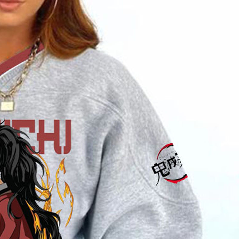 Demon Slayer Yoriichi Tsugikuni Print Retro Sweatshirt