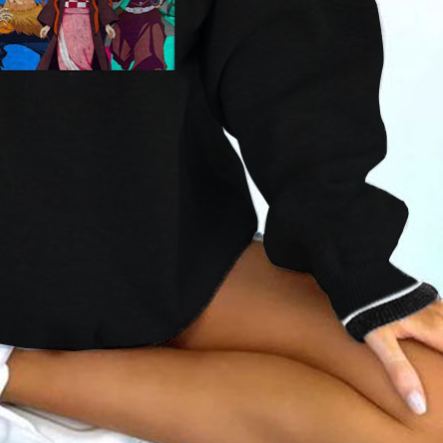 [Copy]Demon Slayer Yoriichi Tsugikuni Print Retro Sweatshirt