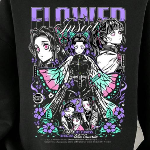 Demon Slayer Kochou Shinobu Anime Print Hoodie