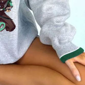 [Copy]Demon Slayer Iguro Obanai Print Long Sleeve Retro Sweatshirt