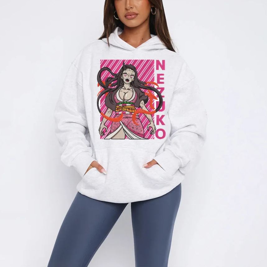 Demon Slayer Kokushibo Anime Print Hoodie