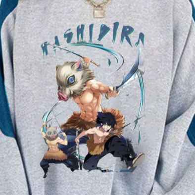 [Copy]Demon Slayer Kamado Tanjirou Print Long Sleeve Retro Sweatshirt