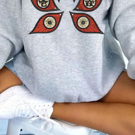 [Copy]Demon Slayer Hashibira Inosuke Print Long Sleeve Sweatshirt