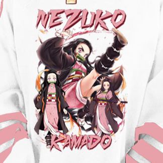 [Copy]Demon Slayer V-neck Print Long Sleeve Sweatshirt