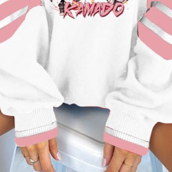 [Copy]Demon Slayer V-neck Print Long Sleeve Sweatshirt