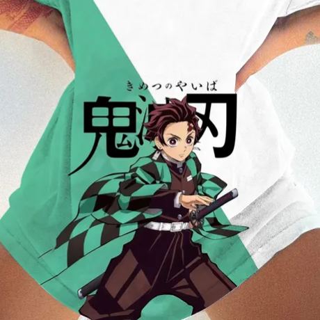 Women's Demon Slayer Prints Short Sleeves T-Shirt