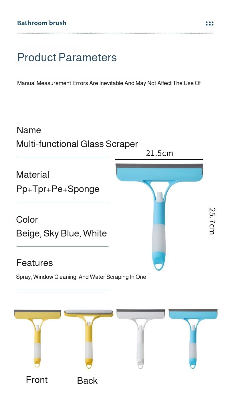 Threeinone glass scraper countertop window mirror scraper cleaning tools