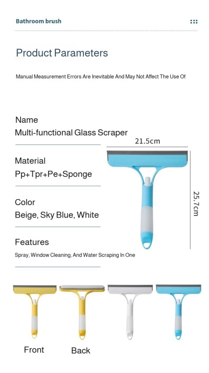 Threeinone glass scraper countertop window mirror scraper cleaning tools