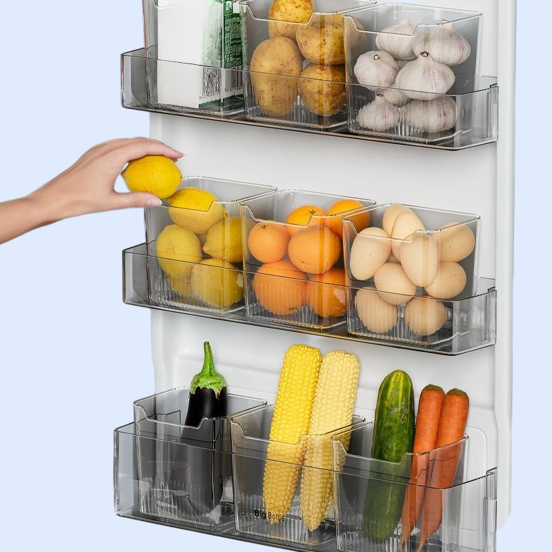 Side door refrigerator storage box food food vegetable and fruit classification preservation box sun