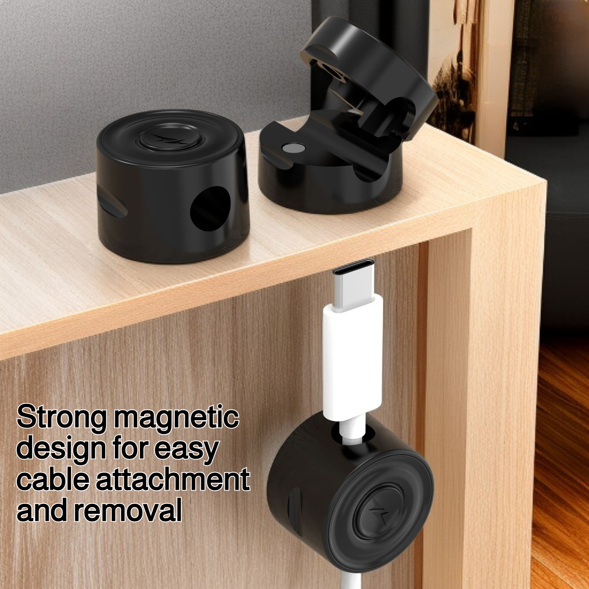 Magnetic cable organizer