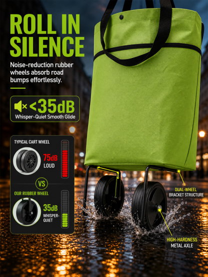 Foldable, retractable, waterproof shopping cart