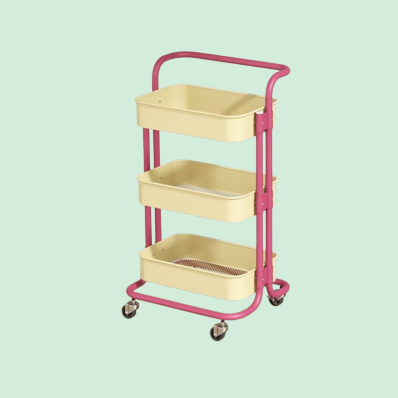  Removable Rolling Organizer Cart for Kitchen, Bathroom, Bedroom, and Dormitory