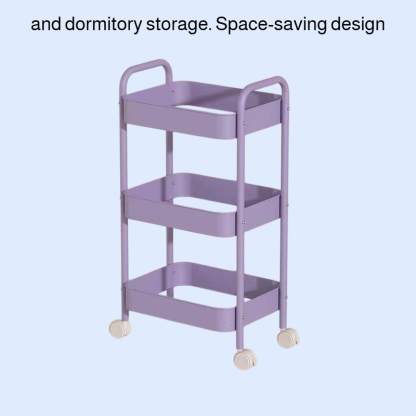  Removable Rolling Organizer Cart for Kitchen, Bathroom, Bedroom, and Dormitory